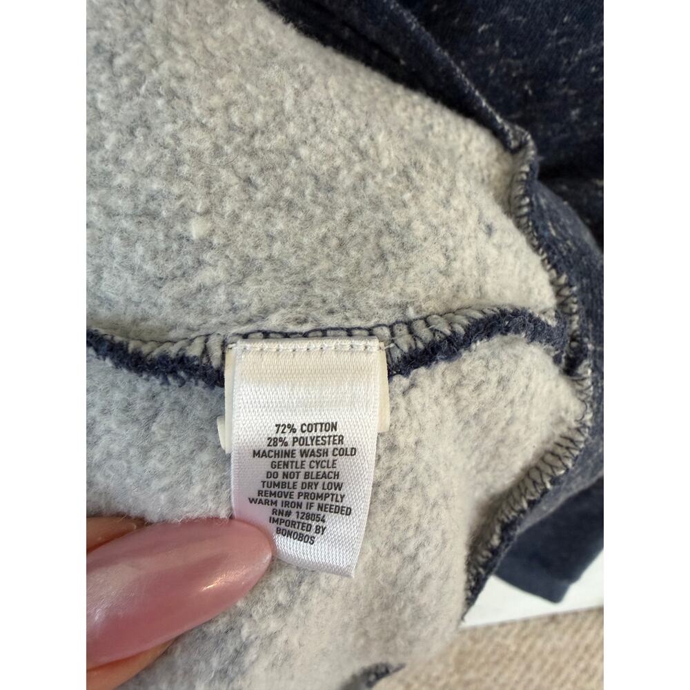 Bonobos Blue Speckled Zip Up Sweatshirt Jacket Slim Fit Size L Fleece Lined - Picture 5 of 7